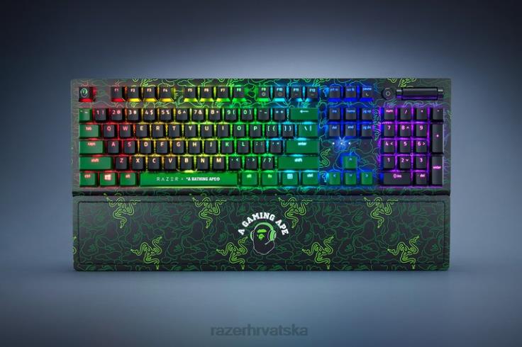 Razer X *A Bathing Ape blackwidow v3 - zeleni prekidač - nas zelena tipkovnica T26R860