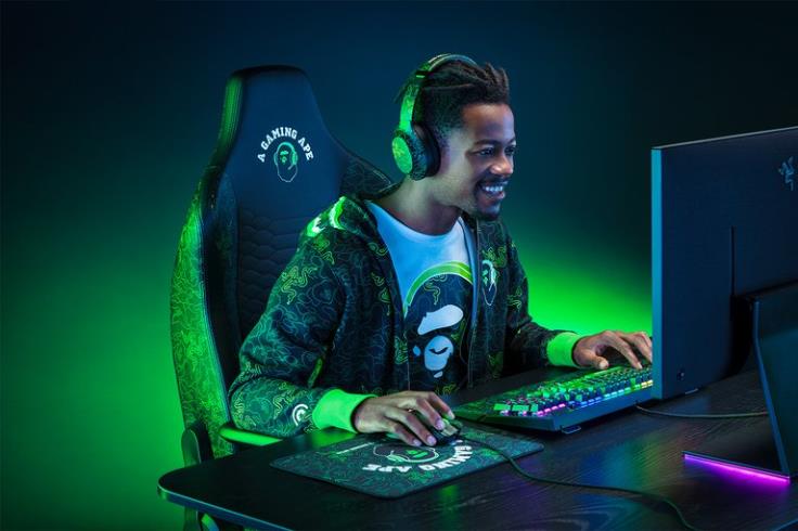 Razer X *A Bathing Ape iskur x jedna boja igraća stolica T26R8125