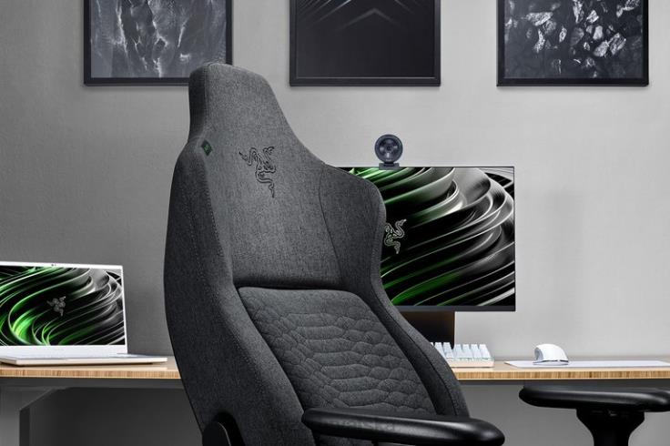 Razer iskur - tkanina tamnosive boje jedna boja igraća stolica T26R8137